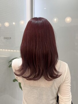 シアアルン 新小岩店(SHEER alun) レイヤー×ボルドーカラー