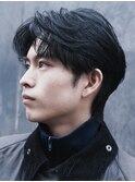 渋谷メンズセンターパートニュアンスフェザーパーマルーズパーマ