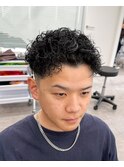 MEN’S/リバースセンターパート/ニュアンスパーマ/南堀江