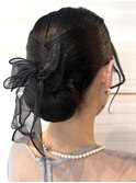 【古沢月渚】ヘアセット/タイトシニヨン