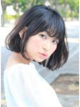 ブークル(boucle) シースルーバンク小顔ナチュラルボブ