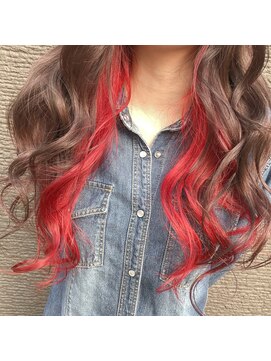 レガシーヘアーデザイン(Legacy hair design) 「グレージュ×インナーカラーレッド」