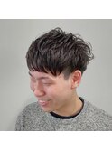 男のショートバングマッシュ