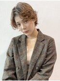 カーリーリバースエッジショート_くびれミディ_8220