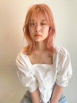 アオイ(aoi.)&nbsp;【ミディアム/ペールピンク/顔周り/２０代/福岡薬院】