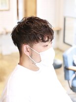 リビーチ ヘア リゾート 赤羽(Rebeach HAIR RESORT)&nbsp;【赤羽リビーチ】メンズの２ブロック ニュアンスパーマスタイル