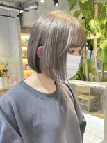 サンク 原宿 表参道(cinq)&nbsp;ミルクティーベージュナチュラルボブミニボブケアブリーチ20代