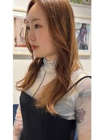 ロンドルーチェ 心斎橋(Lond luce)&nbsp;ダークアッシュ/ミディアムレイヤーカット［髪質改善/縮毛矯正］