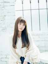 ヘアースペース モナ 清水店(HAIR SPACE Mona) ナチュラルアッシュグレーの大人可愛いロングstyle/ガーリー