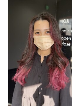 キジ(KIJI) ★コーラルピンク×外国人風グラデーションカラー★