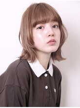 ヨファ ヘアー 芦屋店(YOFA hair) 似合わせカット小顔前髪ウルフセミディピンクベージュ0905