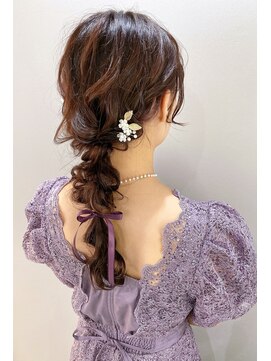 ココル(cocolu) リボンで可愛さUP編みおろしスタイル