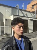 #カルマパーマ#ベリーショート#ダークアッシュ#ニュアンスパーマ
