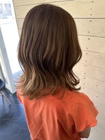 ルノン(LUNON)&nbsp;軽やかベージュ/くびれミディアム/外ハネミディアム/韓国/