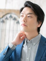 メンズヘア ビーセカンド 草加店(MENS HAIR B-2) 大人アッシュブラック短髪ショートY草加