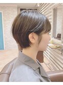 小顔前髪丸みショート