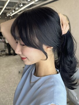 ラルムバイシー 新宿(LARME by Sea) 顔周りカット&韓国ブルーブラック☆