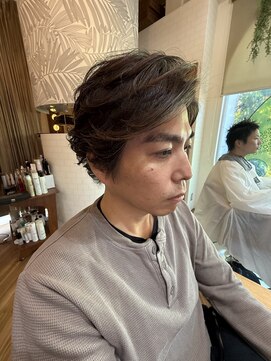 外ハネボリュームUPメンズパーマ☆圧倒的技術のメンズパーマ