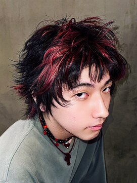 【メンズ×セクションカラー】無造作デザインカラー♪