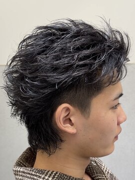 ビカムメンズヘアー 栄店(become men's hair) マレットフェザーパーマウルフ