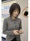 島田/顔まわりレイヤーボブ 髪質改善 白髪ぼかし ヘッドスパ白楽