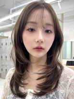 アッシュ 茗荷谷店(Ash)&nbsp;茗荷谷レイヤーカット韓国ダブルカラー顔周り前髪カットボブ