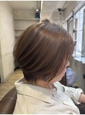 お手入れしやすいショートボブ