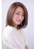 【shiomi H】ナチュラルストレートカールロブ