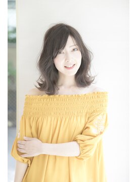 アフロディーテ 銀座(APHRODITE GINZA) ミディアム/デザインカラー/斜めバング/シルキーベージュ/銀座