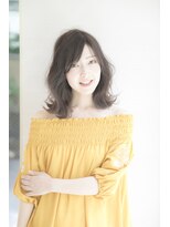 アフロディーテ 銀座(APHRODITE GINZA) ミディアム/デザインカラー/斜めバング/シルキーベージュ/銀座