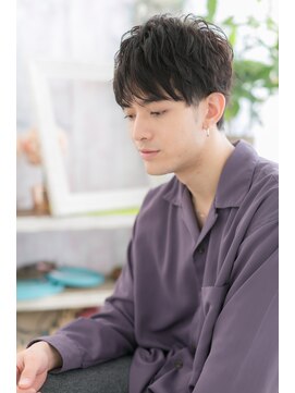 ヘアアンドビューティー ミック(Hair & Beauty miq) セミウェットに決める!イケメン無造作ショートa