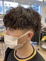 フィフス 渋谷(fifth) 波巻きスパイラルパーマツーブロック刈り上げメンズマッシュ