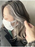 フェイスフレーミングカラ×グレージュ