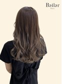 グレージュ×ロング