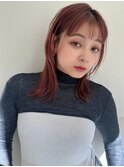 くびれレイヤー　フェイスレイヤー　ピンクブラウン　