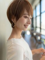 イオ 本厚木(io) 20代30代大人かわいい丸みショートベージュカラー前髪