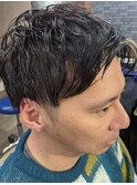 アップバングショートのニュアンスパーマ☆