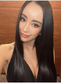 荒木さやかちゃんシールエクステ黒髪ロング！