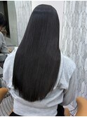 黒髪　髪質改善　縮毛矯正