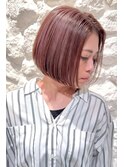 【Moana Lua】#ボブ#ピンクブラウン#ハイライト#ブリーチ