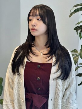 シエル バイ ケンジ 登戸 生田(CIEL by KENJE) 韓国ヘアレイヤーカット縮毛矯正ロング顔周り小顔艶髪