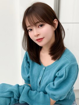 アマトウキョウスマートサロン(AMA TOKYO×Smart Salon) くびれミディアムレイヤー/顔まわりカット/美髪レイヤーカット