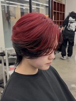 テンバイリップスヘアー(TEN by LIPPS hair)&nbsp;簡単オシャレレッドアウターカラーセンターパート