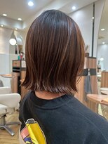 イーストハムアネーロ(EAST HAM anello)&nbsp;透明感/ブラウン/切りっぱなし/ミディアムボブ