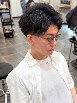 アムレヘアーエタ(amule hair eta) 【amule hair eta】ビジネスショート/ランダムパーマ/20代