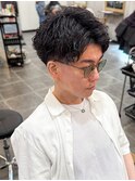 【amule hair eta】ビジネスショート/ランダムパーマ/20代