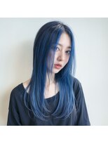 ネオリーブウリ 二子玉川店(Neolive uri) ミディアムヘア暗めカラーデザインカラーフェイスフレーミング