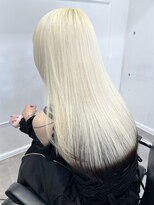 シーン(seen)&nbsp;【ホワイトブロンド×エンドカラー】ペールホワイトベージュ金髪