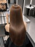 【コテ巻きもできる自然なストレート】カット+SKILL式縮毛矯正+3ステップTR