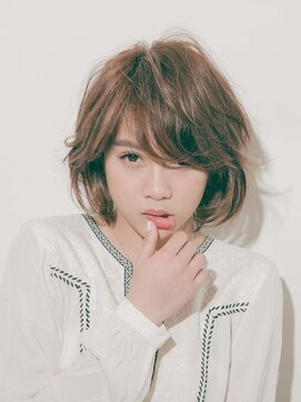 カッファ 東銀座(CUFFA) 【CUFFA】無造作カールデザインカラー大人ボブ東銀座築地新富町